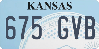 KS license plate 675GVB