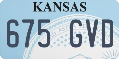 KS license plate 675GVD