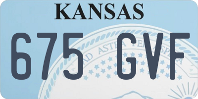 KS license plate 675GVF