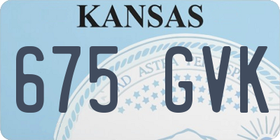 KS license plate 675GVK