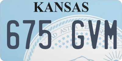 KS license plate 675GVM