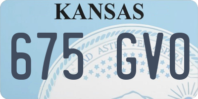KS license plate 675GVO