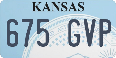 KS license plate 675GVP