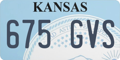 KS license plate 675GVS