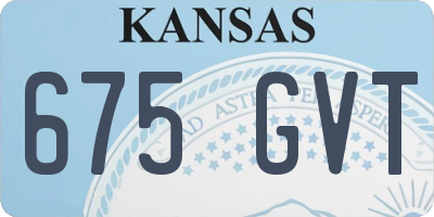 KS license plate 675GVT