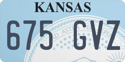KS license plate 675GVZ