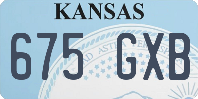 KS license plate 675GXB