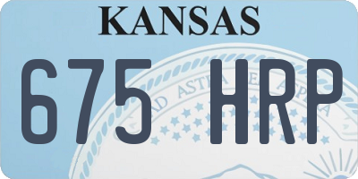 KS license plate 675HRP