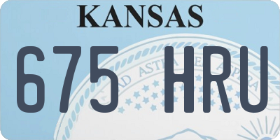 KS license plate 675HRU