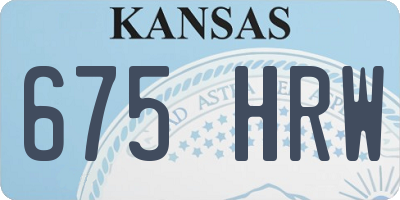 KS license plate 675HRW