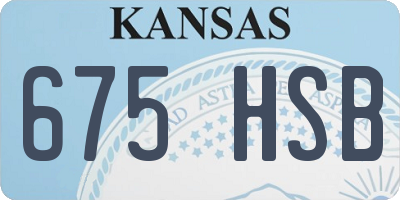 KS license plate 675HSB
