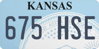 KS license plate 675HSE