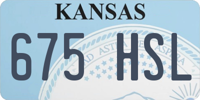 KS license plate 675HSL