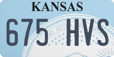 KS license plate 675HVS