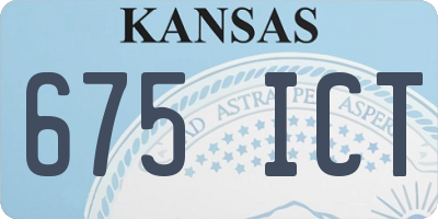 KS license plate 675ICT