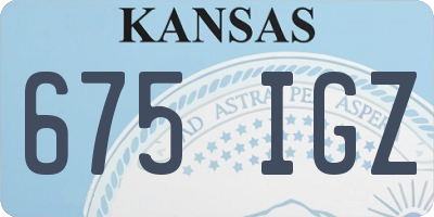 KS license plate 675IGZ