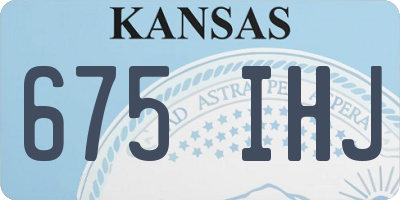 KS license plate 675IHJ
