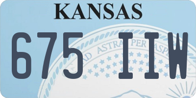 KS license plate 675IIW