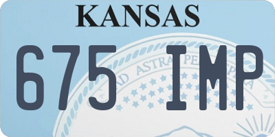 KS license plate 675IMP