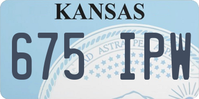 KS license plate 675IPW