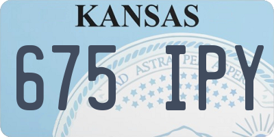 KS license plate 675IPY