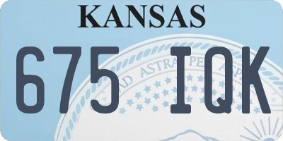 KS license plate 675IQK
