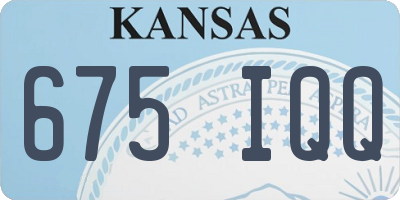KS license plate 675IQQ