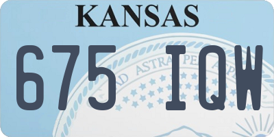 KS license plate 675IQW