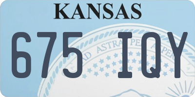 KS license plate 675IQY