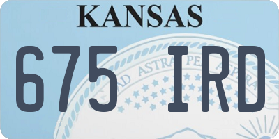 KS license plate 675IRD
