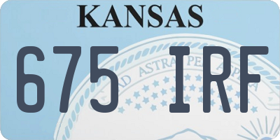 KS license plate 675IRF