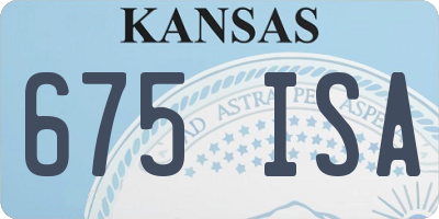 KS license plate 675ISA