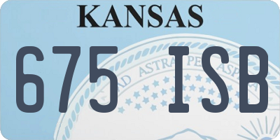 KS license plate 675ISB