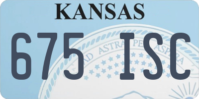 KS license plate 675ISC