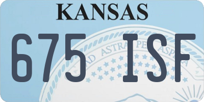 KS license plate 675ISF