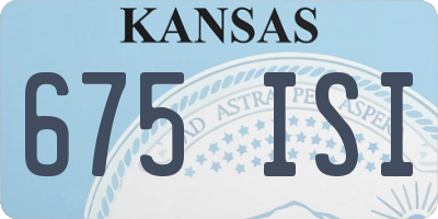 KS license plate 675ISI