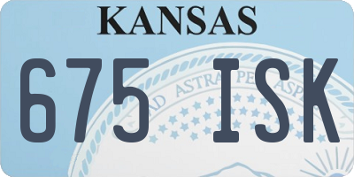KS license plate 675ISK