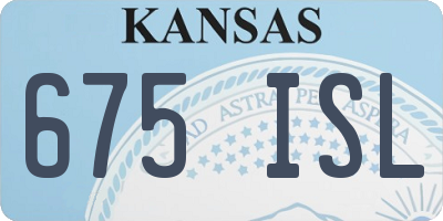KS license plate 675ISL