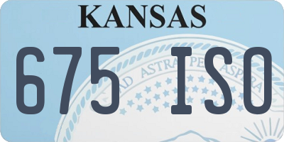 KS license plate 675ISO