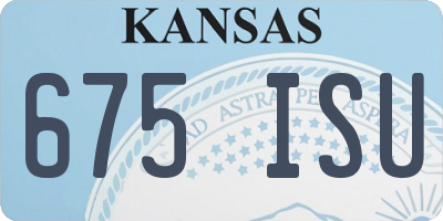 KS license plate 675ISU