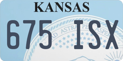 KS license plate 675ISX