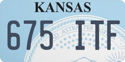 KS license plate 675ITF