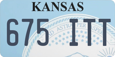 KS license plate 675ITT