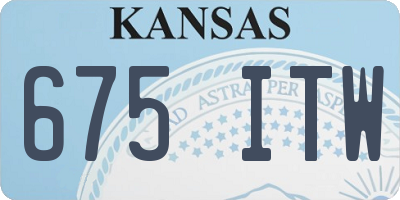 KS license plate 675ITW