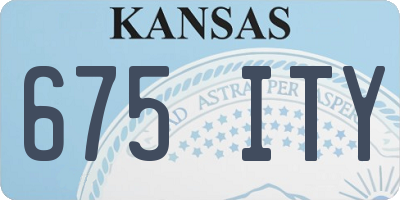 KS license plate 675ITY