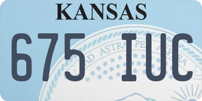 KS license plate 675IUC