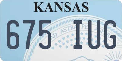 KS license plate 675IUG