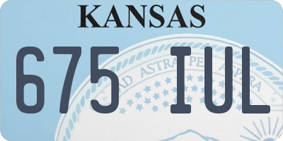 KS license plate 675IUL