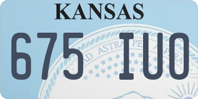 KS license plate 675IUO
