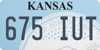KS license plate 675IUT